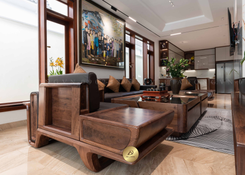 Sofa gỗ óc chó V'LOTUS SF-21